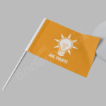 50x75 Raşel Sopalı Ak Parti Bayrağı - Görsel 2