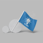 50x75 Raşel Sopalı Ak Parti Bayrağı Mavi