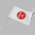 50x75 Raşel Sopalı MHP Bayrağı - Görsel 2